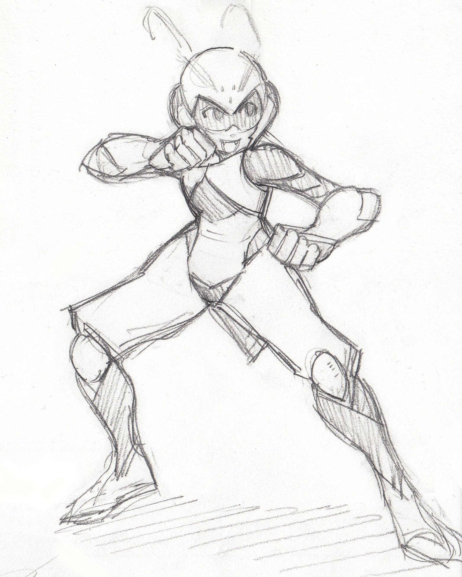 Vespa battle stance sketch