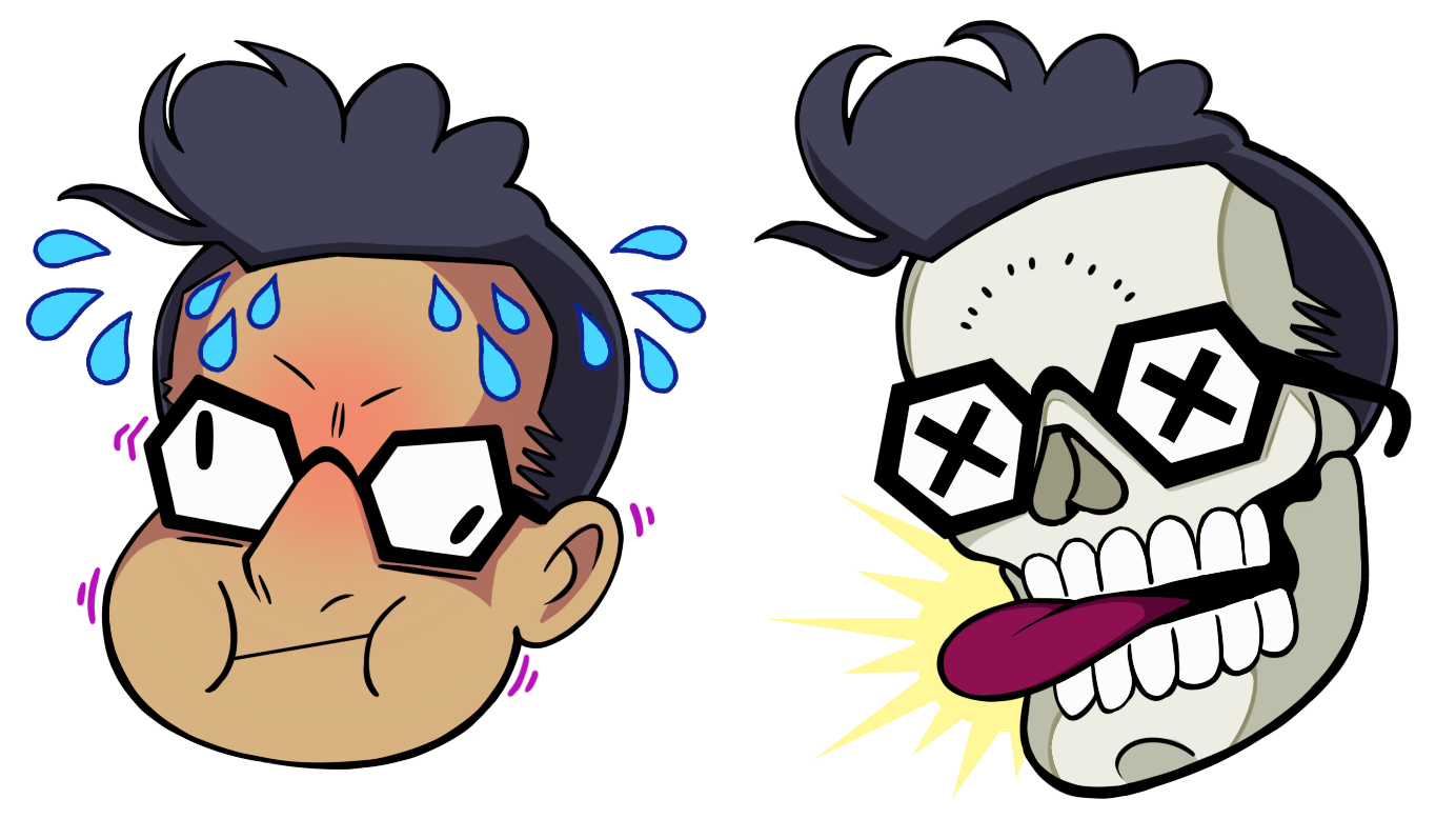 WheeTV Emotes - Sweat and Dead <p></p> Adobe Photoshop